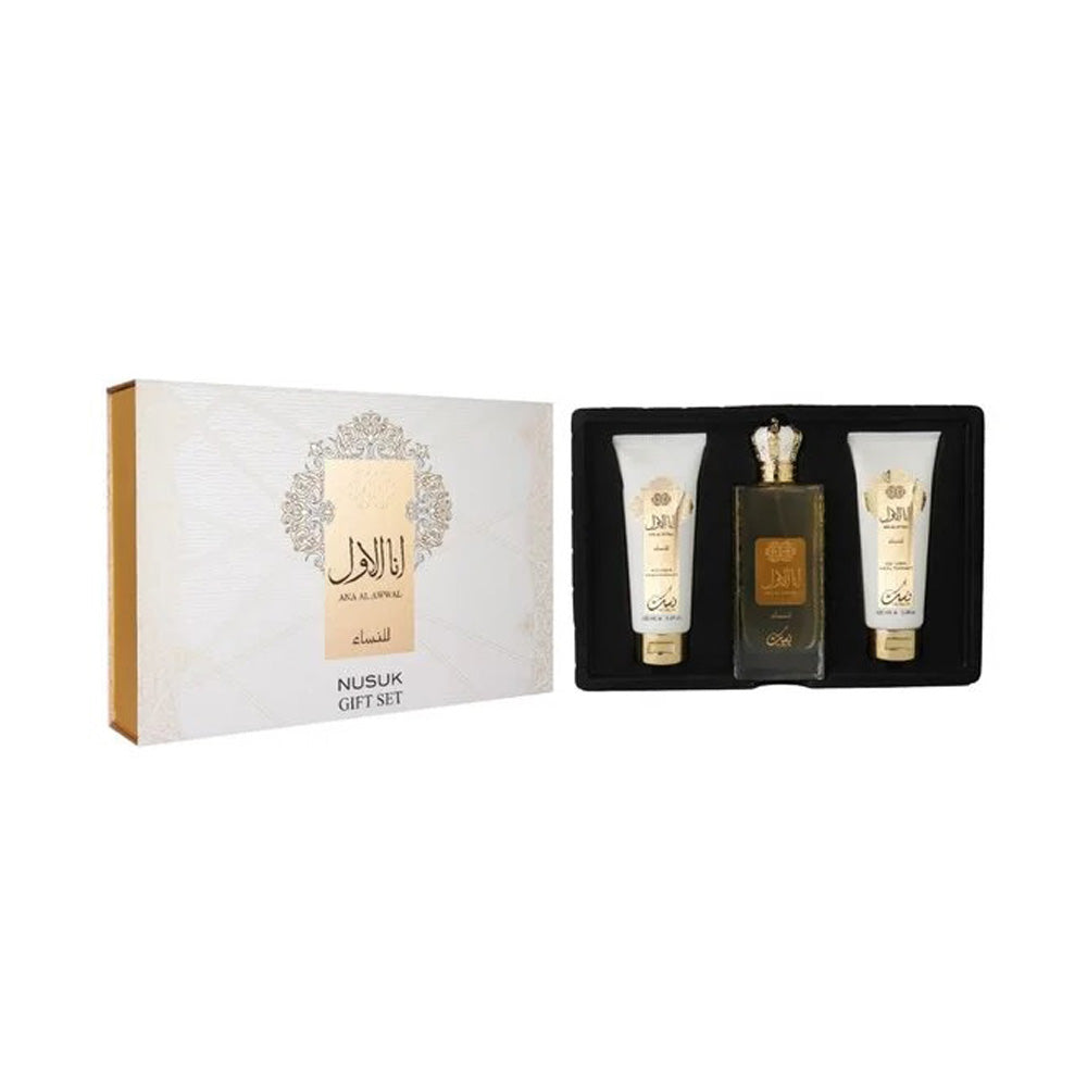 Nusuk Ana Al Awwal Golden + Shower Gel+ Body Lotion