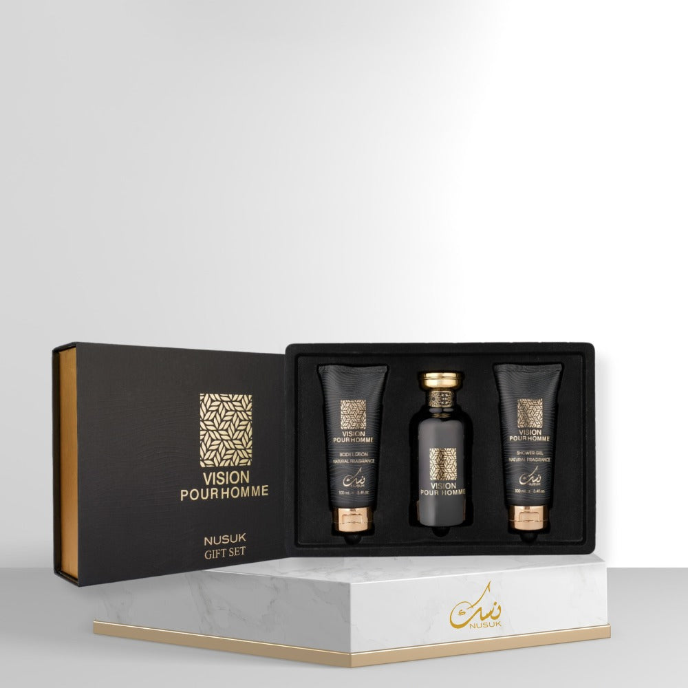 Nusuk Vision Pour Homme + Shower Gel + Body Lotion