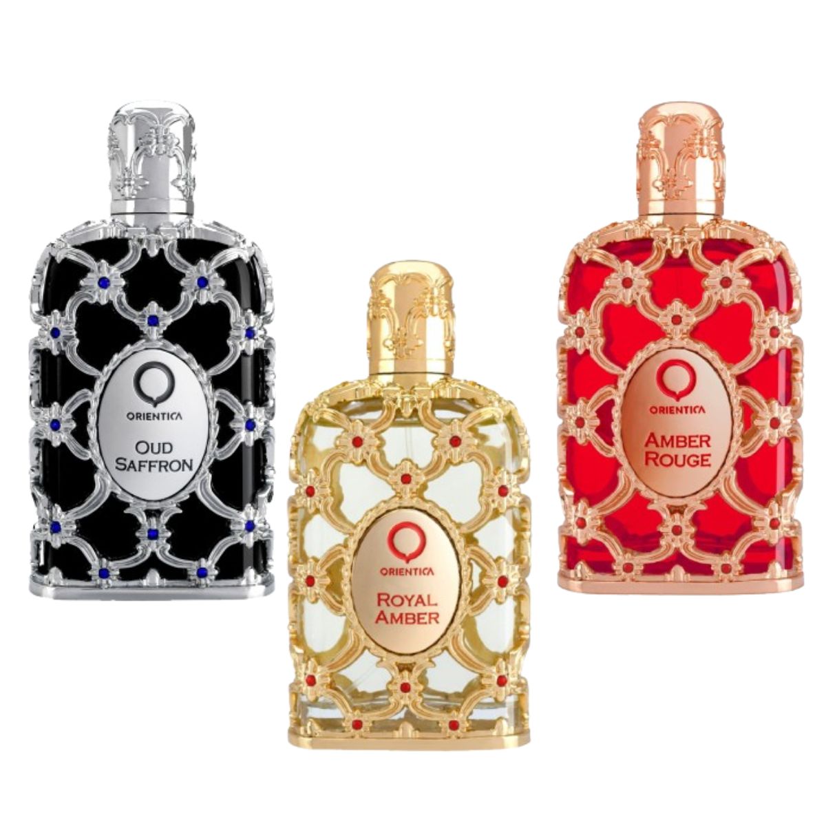 Orientica Luxury Collection Amber Rouge + Royal Amber + Oud Saffron