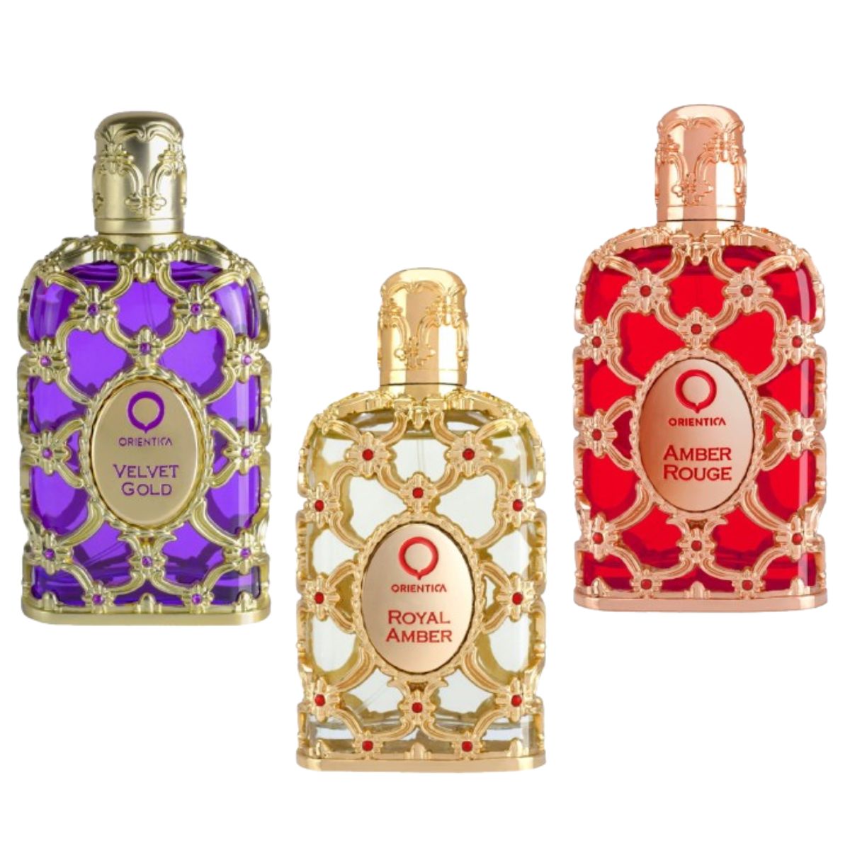 Orientica Luxury Collection Amber Rouge + Royal Amber + Velvet Gold
