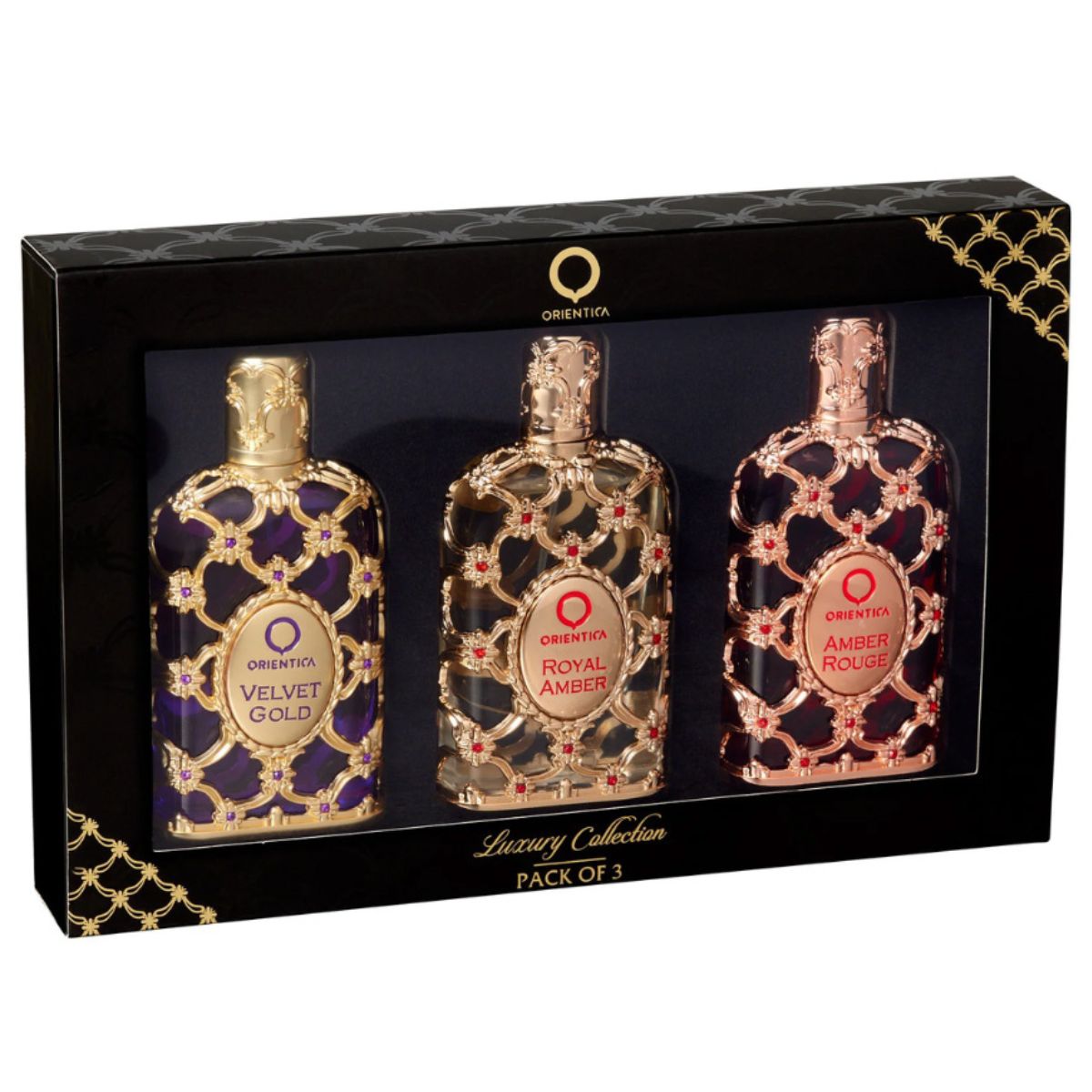 Orientica Luxury Collection Amber Rouge + Royal Amber + Velvet Gold