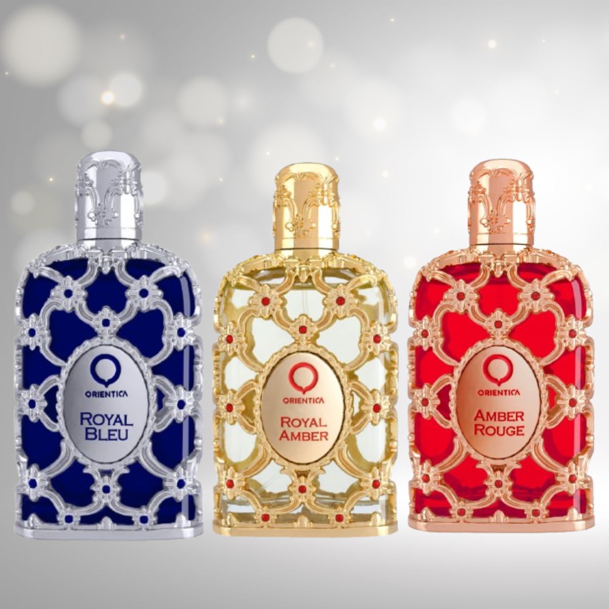 Orientica Luxury Collection Amber Rouge + Royal Amber + Royal Bleu