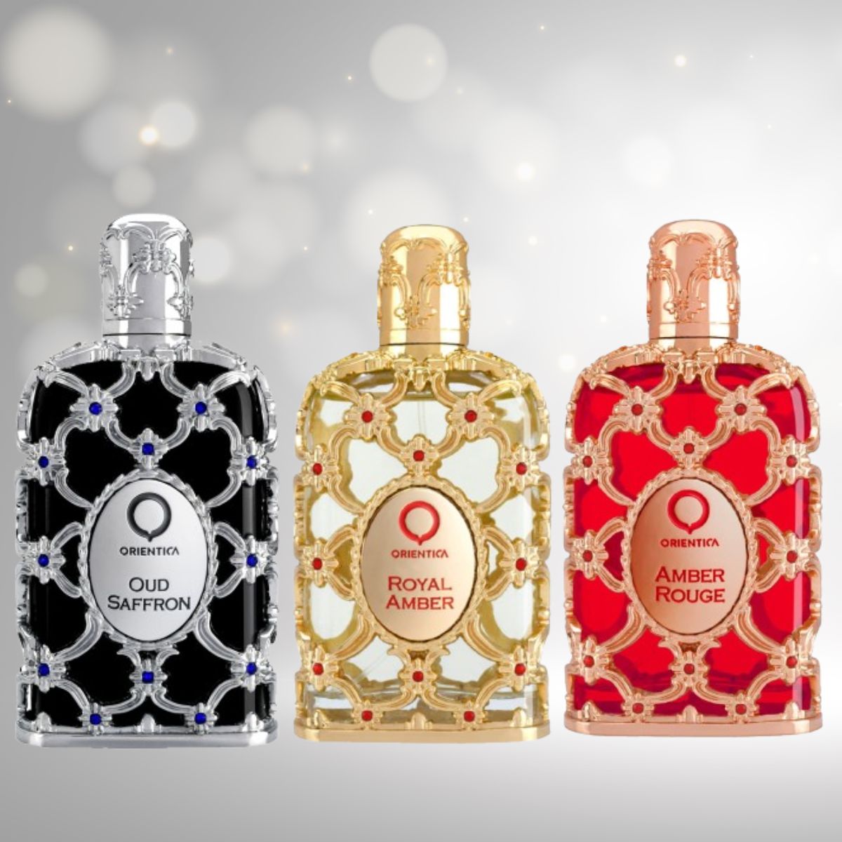 Orientica Luxury Collection Amber Rouge + Royal Amber + Oud Saffron