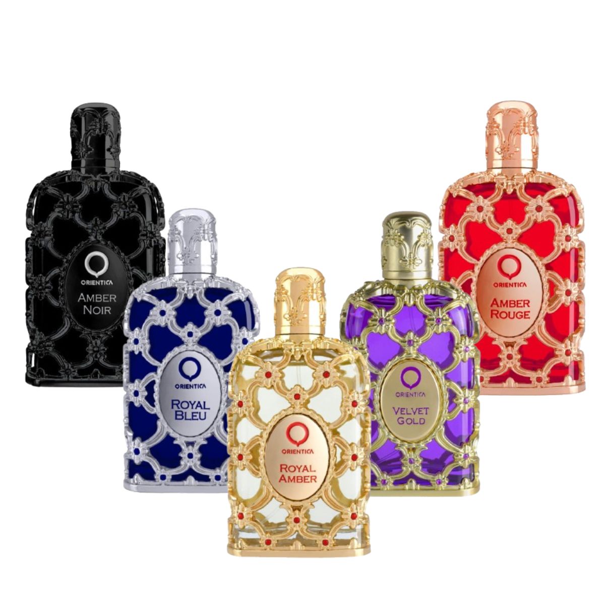Orientica Luxury Collection Velvet Gold + Amber Rouge + Royal Amber + Royal Bleu