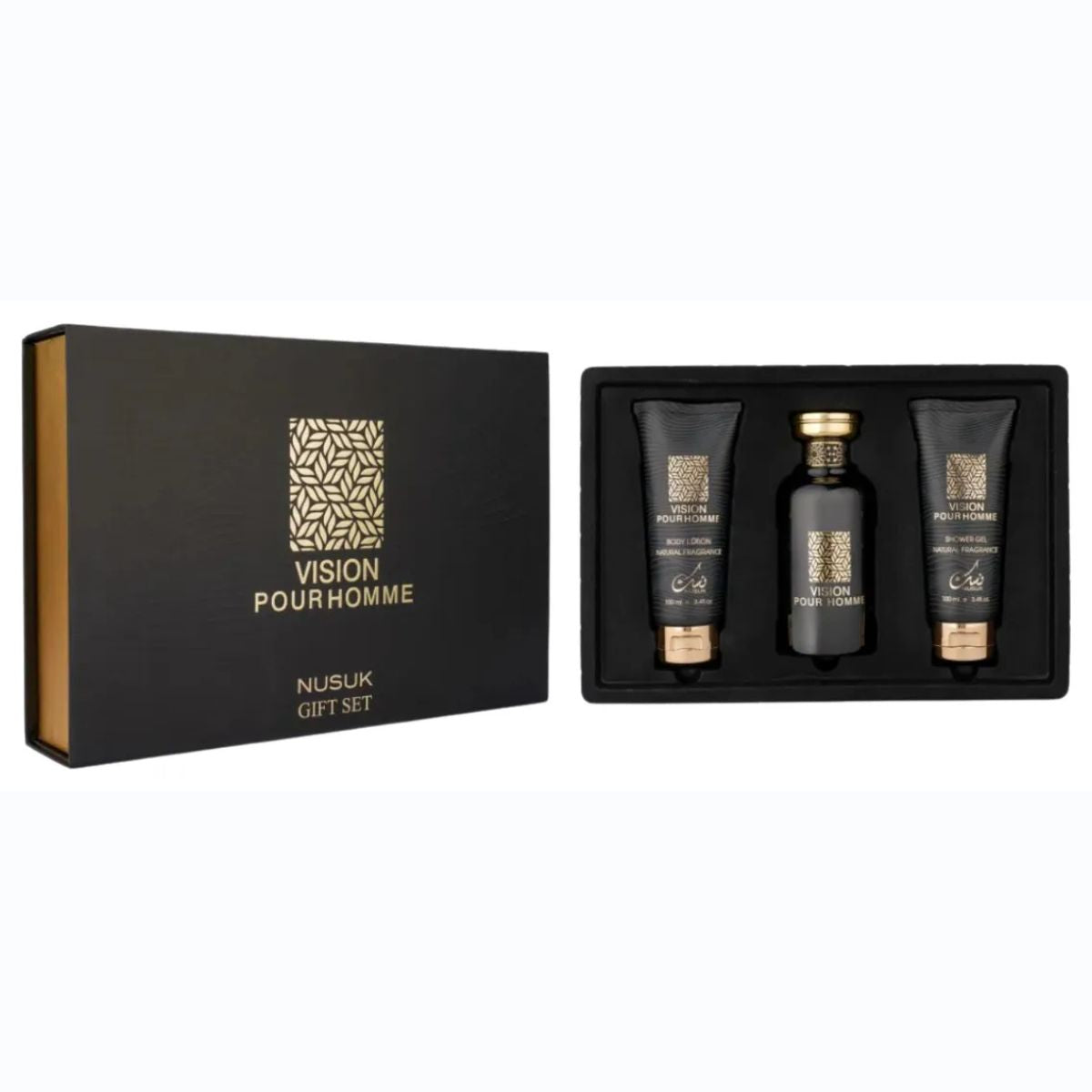 Nusuk Vision Pour Homme + Shower Gel + Body Lotion
