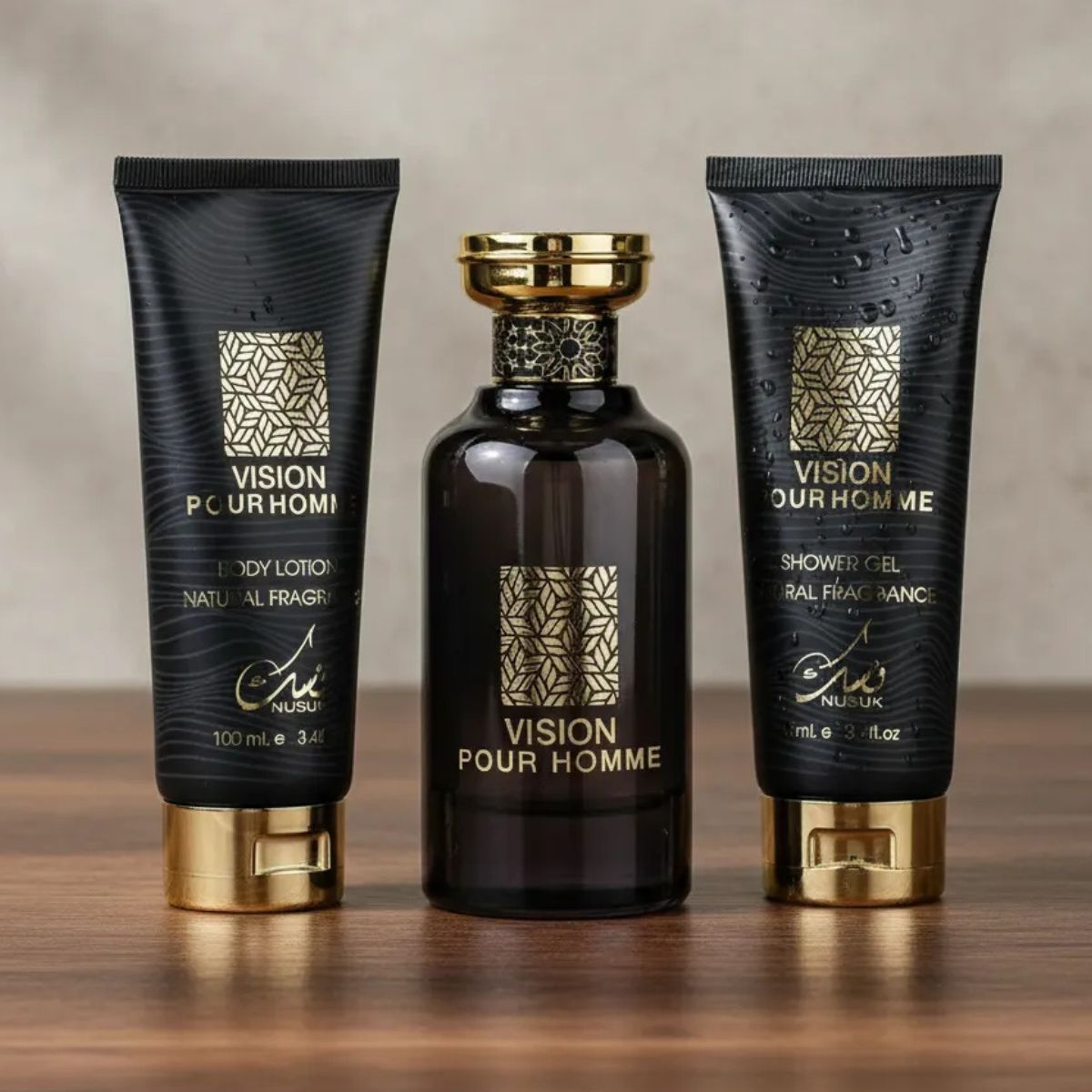 Nusuk Vision Pour Homme + Shower Gel + Body Lotion