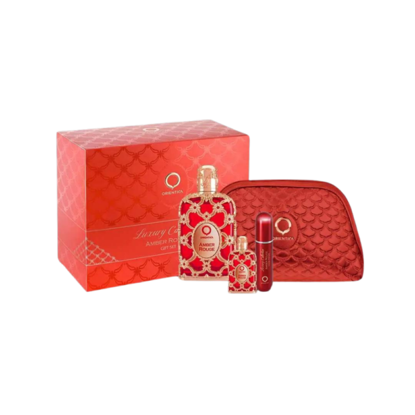 Kit de Perfumes Luxury Collection Royal Amber Eau de Parfum - 80ml + 7,5ml + Nécessaire + Atomizador - Perfume Feminino - Orientica